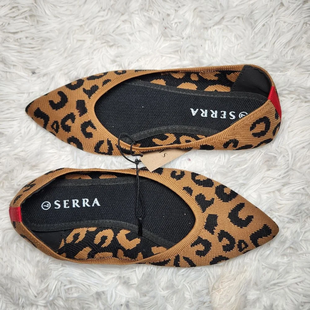 New Serra Leopard Print Pointed Toe Flats